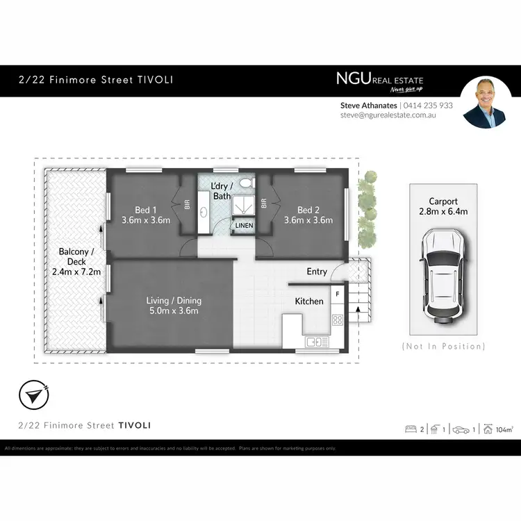 Floorplan of Homely unit listing, 2/22 Finimore Street, Tivoli QLD 4305