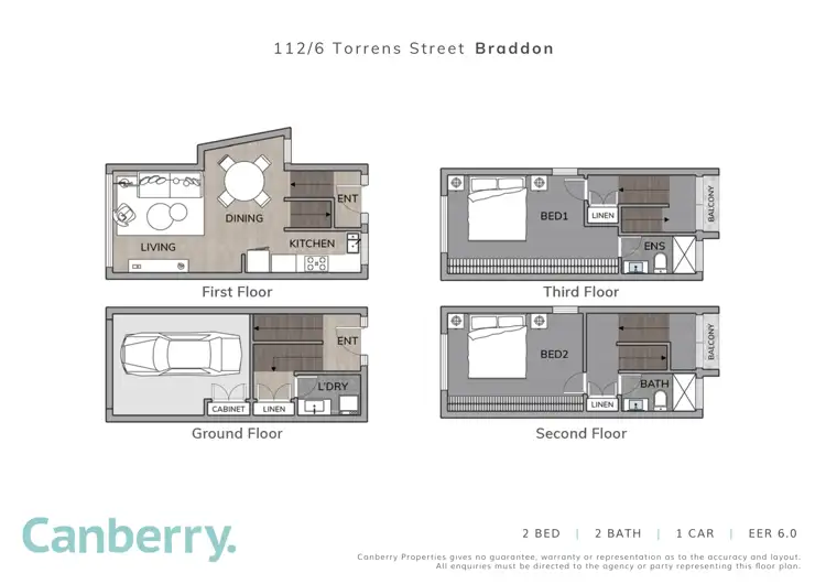 Floorplan of Homely townhouse listing, 112/6 Torrens Street, Braddon ACT 2612