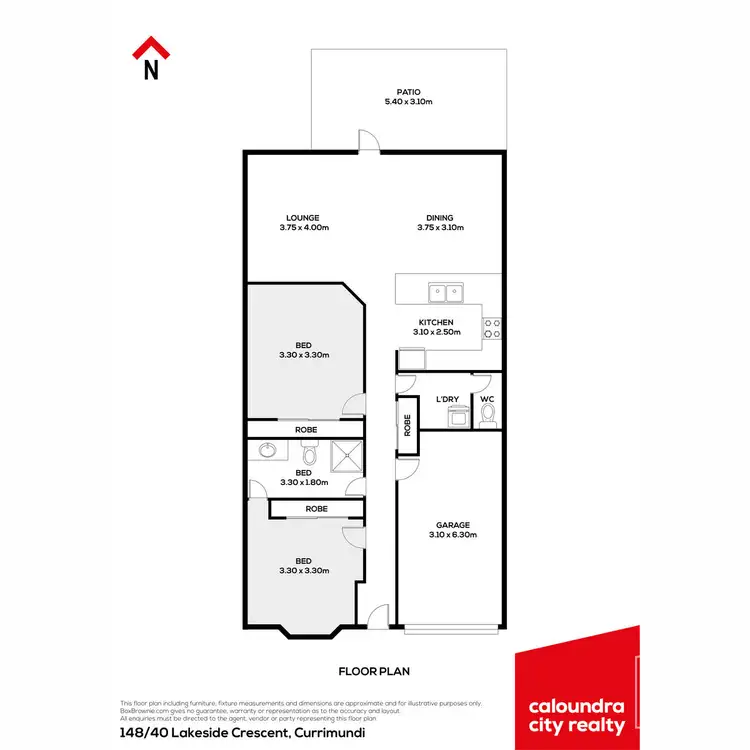 Floorplan of Homely villa listing, 148/40 Lakeside Crescent, Currimundi QLD 4551