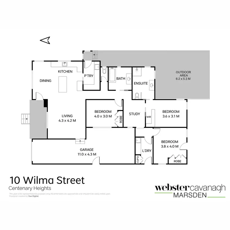 Floorplan of Homely house listing, 10 Wilma Street, Centenary Heights QLD 4350
