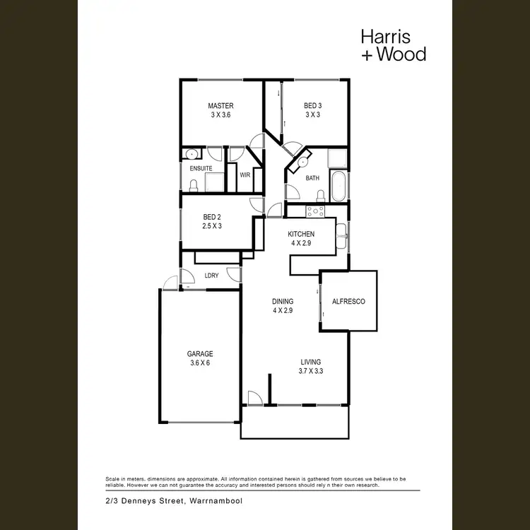 Floorplan of Homely unit listing, 2/3 Denneys Street, Warrnambool VIC 3280