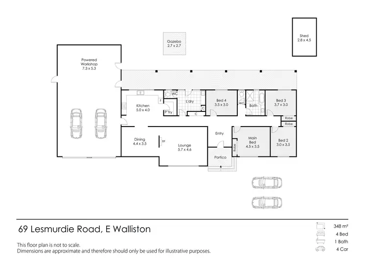 Floorplan of Homely house listing, 69 Lesmurdie Road East, Walliston WA 6076
