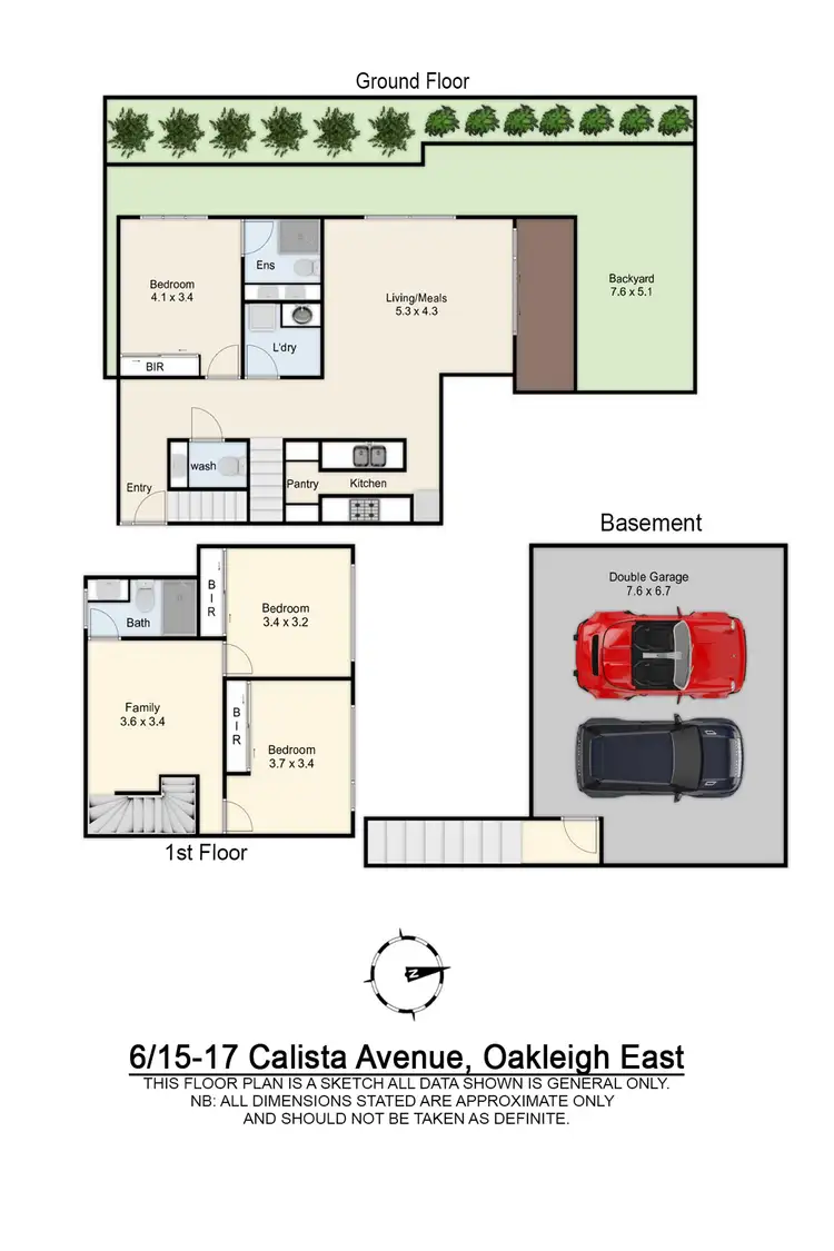 Floorplan of Homely townhouse listing, 6/15-17 Calista Avenue, Oakleigh East VIC 3166