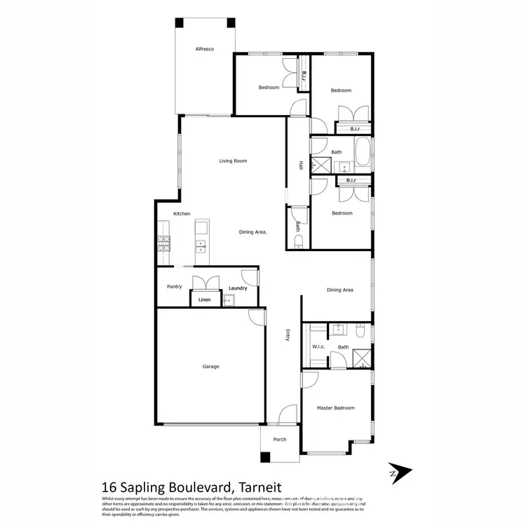 Floorplan of Homely house listing, 16 Sapling Boulevard, Tarneit VIC 3029