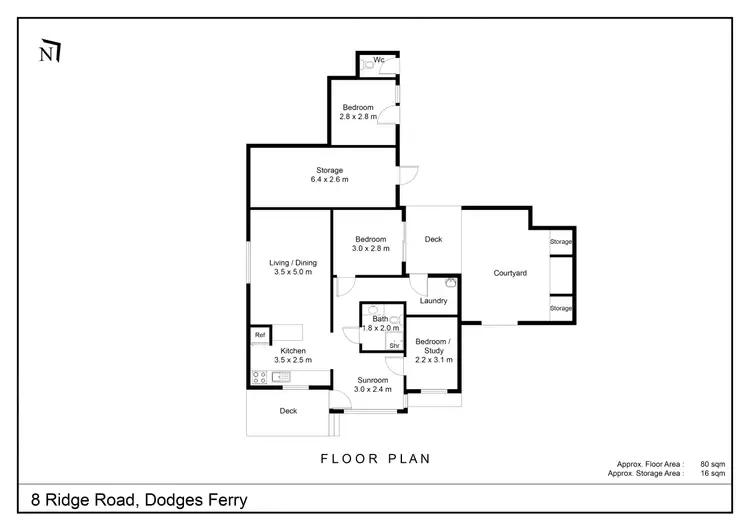 Floorplan of Homely house listing, 8 Ridge Road, Dodges Ferry TAS 7173