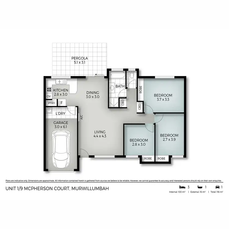 Floorplan of Homely villa listing, 1/9 McPherson Court, Murwillumbah NSW 2484