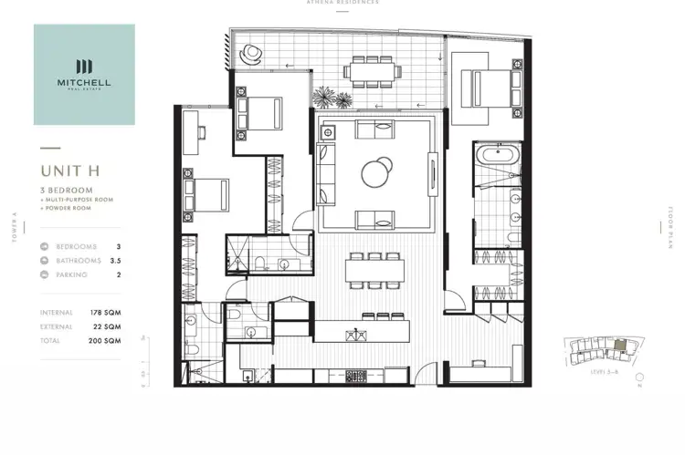 Floorplan of Homely apartment listing, 1502/6 Sickle Avenue, Hope Island QLD 4212