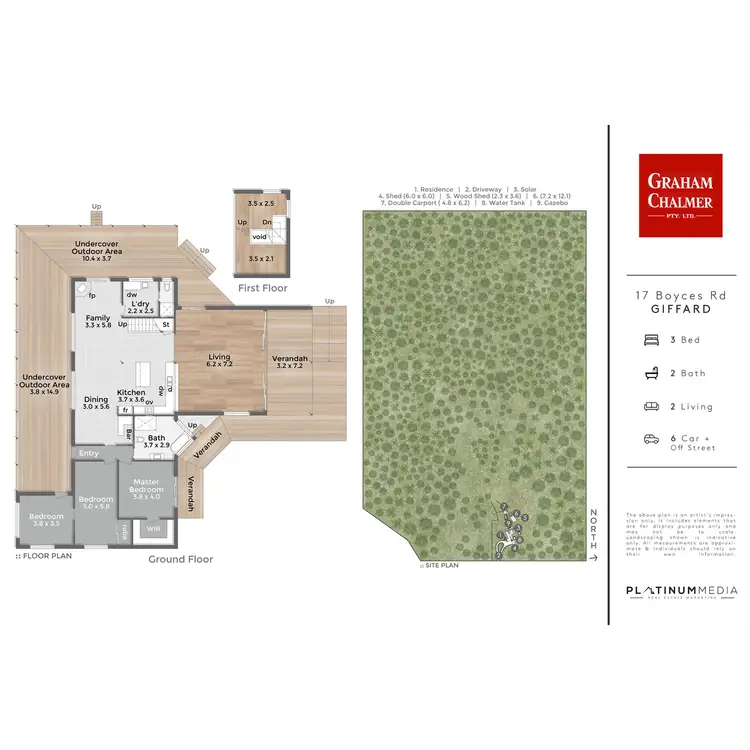 Floorplan of Homely rural property listing, 17 Boyces Road, Giffard VIC 3851