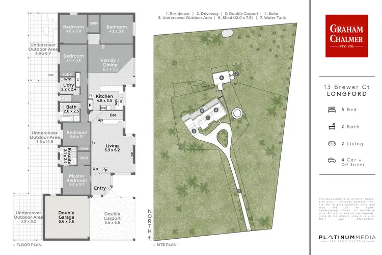 Floorplan of Homely house listing, 13 Brewer Court, Longford VIC 3851