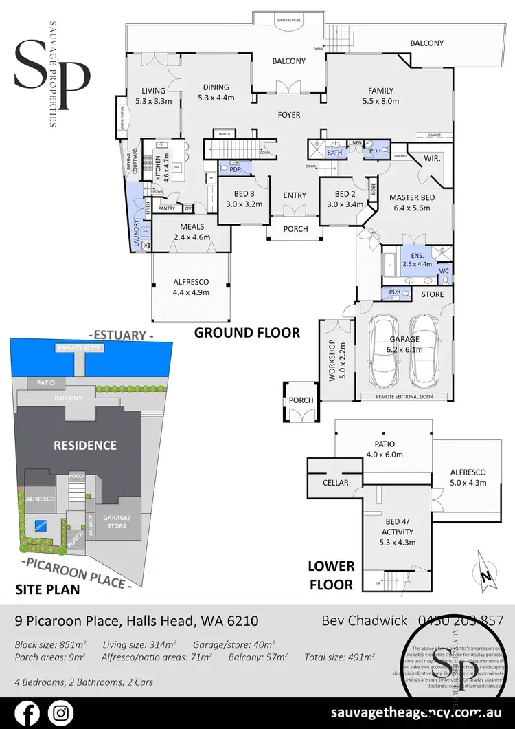 Floorplan of Homely house listing, 9 Picaroon Place, Halls Head WA 6210