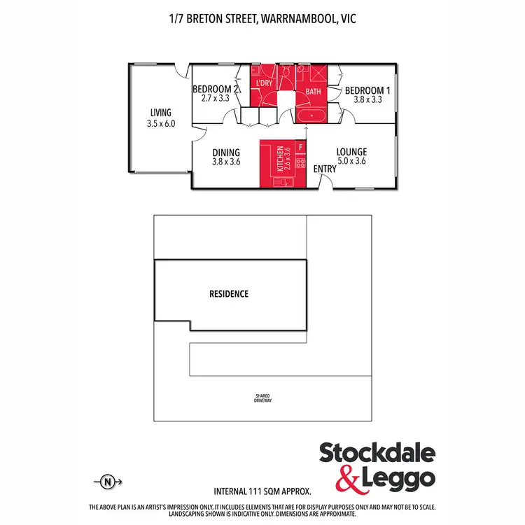 Floorplan of Homely townhouse listing, 1/7 Breton Street, Warrnambool VIC 3280