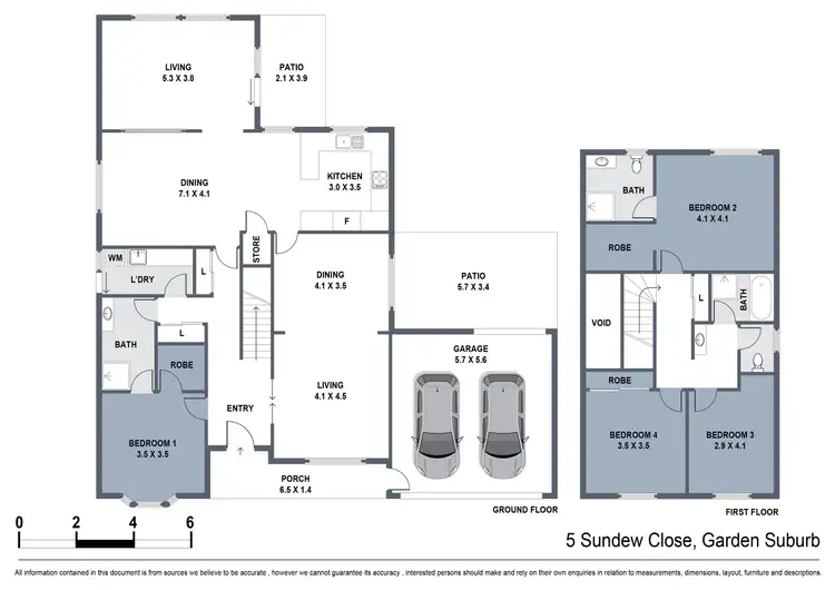 Floorplan of Homely house listing, 5 Sundew Close, Garden Suburb NSW 2289