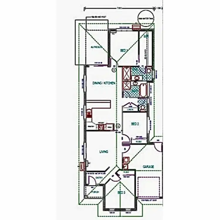 Floorplan of Homely semi-detached listing, 2/24 Constellation Drive, Rosslyn QLD 4703