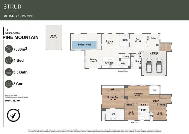 Floorplan of Homely house listing, 13 Senna Close, Pine Mountain QLD 4306