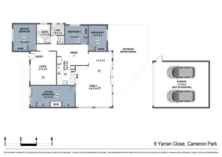 Floorplan of Homely house listing, 9 Yarran Close, Cameron Park NSW 2285