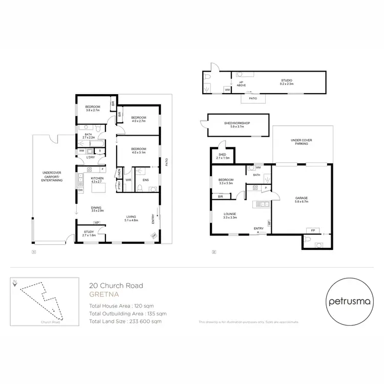 Floorplan of Homely house listing, 20 Church Road, Gretna TAS 7140