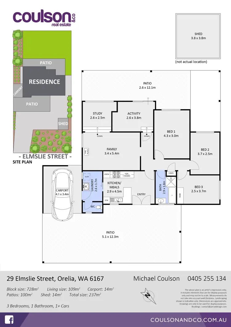 Floorplan of Homely house listing, 29 Elmslie Street, Orelia WA 6167