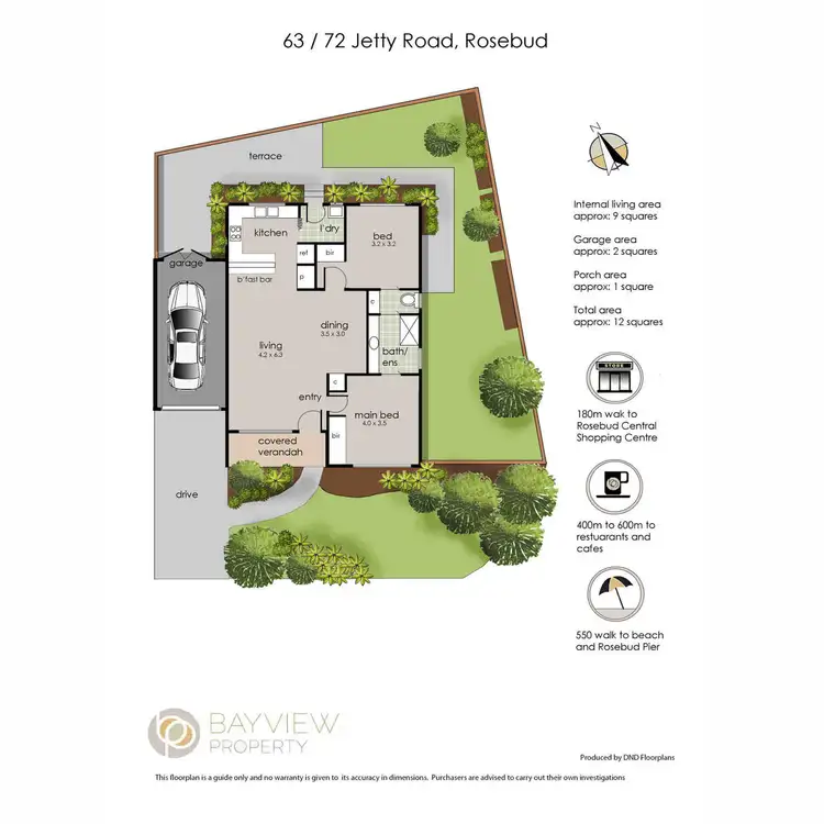 Floorplan of Homely unit listing, 63/72 Jetty Road, Rosebud VIC 3939