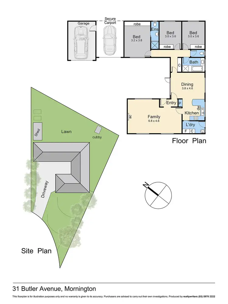 Floorplan of Homely house listing, 31 Butler Avenue, Mornington VIC 3931