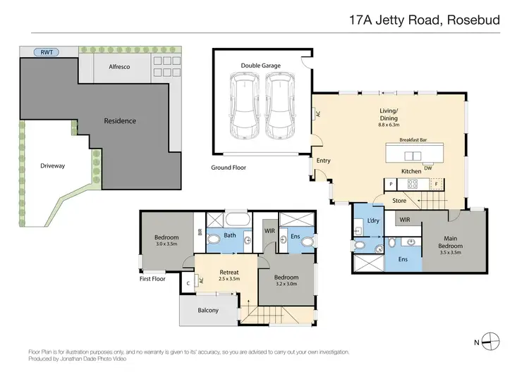 Floorplan of Homely townhouse listing, 17A Jetty Road, Rosebud VIC 3939
