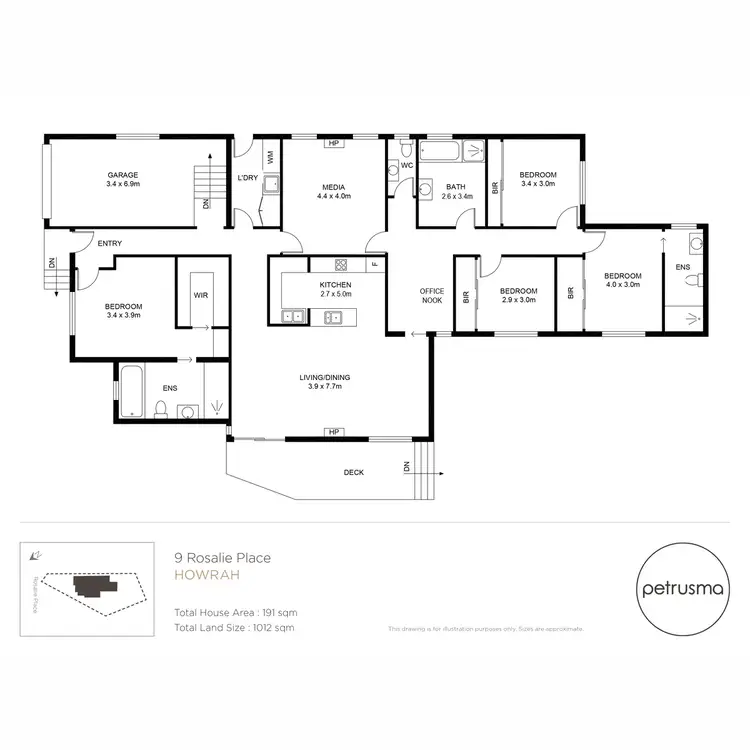 Floorplan of Homely house listing, 9 Rosalie Place, Howrah TAS 7018