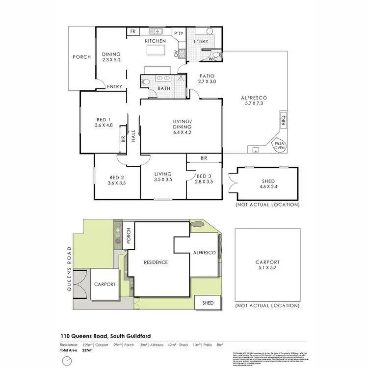 Floorplan of Homely house listing, 110 Queens Road, South Guildford WA 6055
