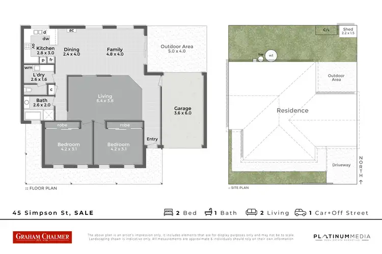 Floorplan of Homely townhouse listing, 45 Simpson Street, Sale VIC 3850