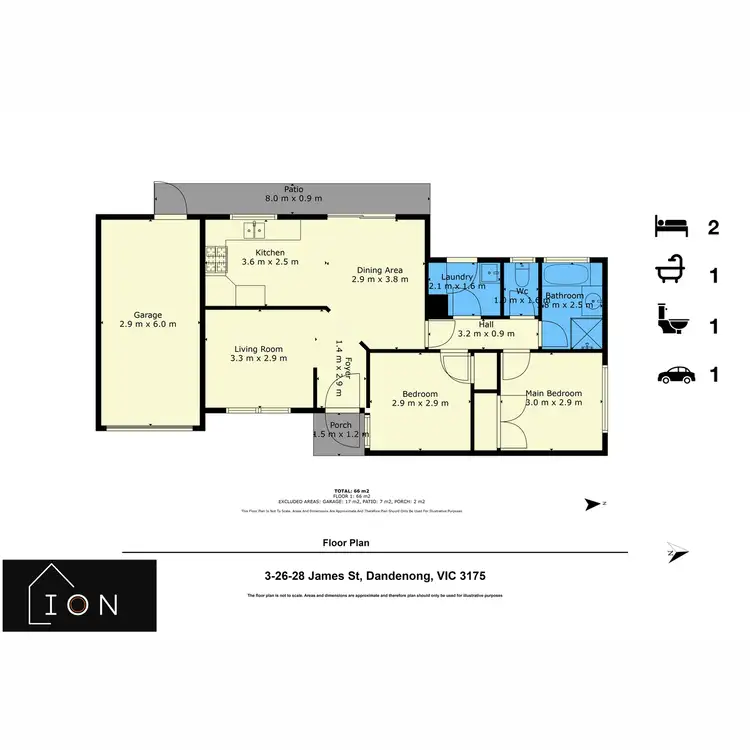 Floorplan of Homely unit listing, 3/26-28 James Street, Dandenong VIC 3175
