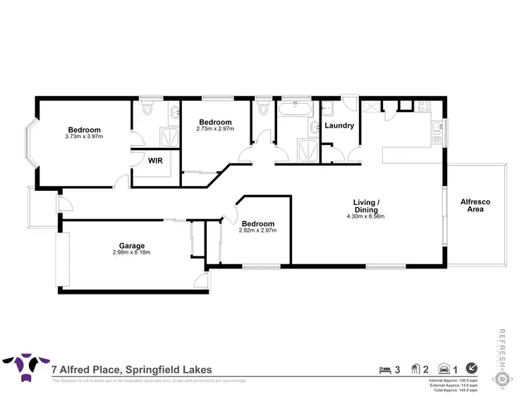 Floorplan of Homely house listing, 7 Alfred Place, Springfield Lakes QLD 4300