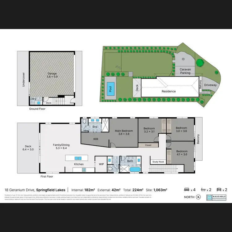 Floorplan of Homely house listing, 18 Geranium Drive, Springfield Lakes QLD 4300