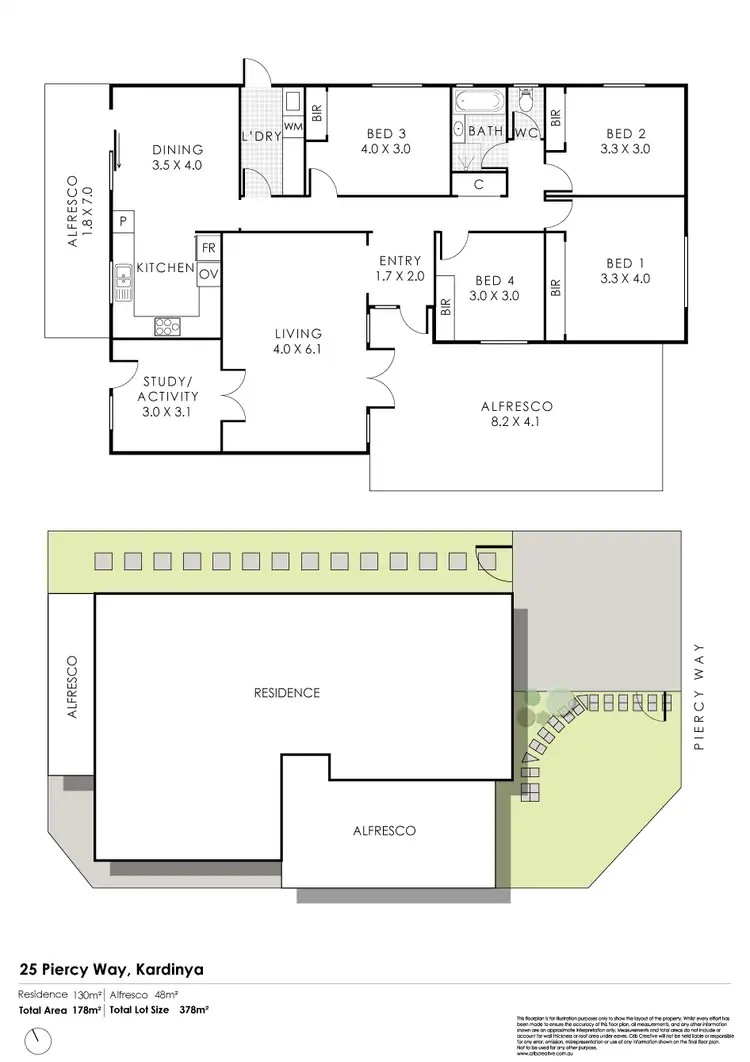 Floorplan of Homely house listing, 25 Piercy Way, Kardinya WA 6163