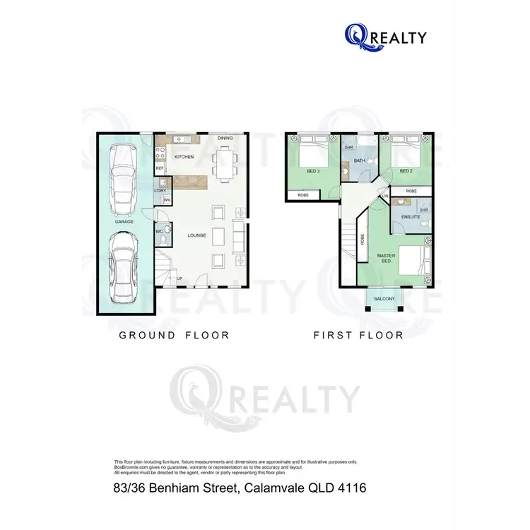 Floorplan of Homely townhouse listing, 83/36 Benhiam Street, Calamvale QLD 4116