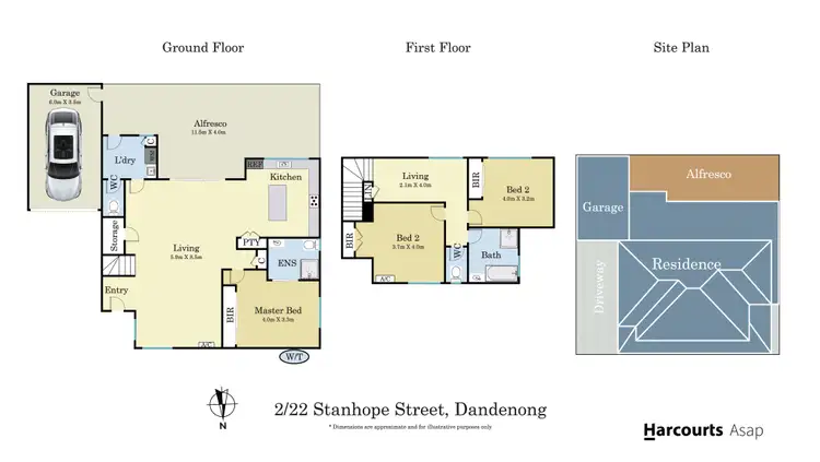 Floorplan of Homely townhouse listing, 2/22 Stanhope Street, Dandenong VIC 3175