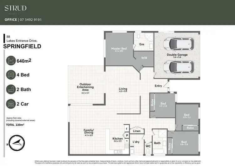 Floorplan of Homely house listing, 88 Lakes Entrance Drive, Springfield Lakes QLD 4300