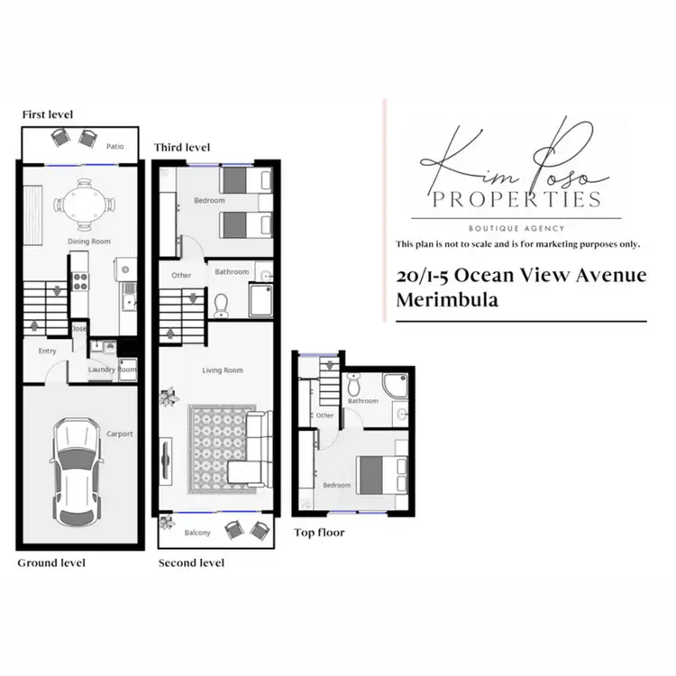 Floorplan of Homely townhouse listing, 20/1-5 Ocean View Avenue, Merimbula NSW 2548