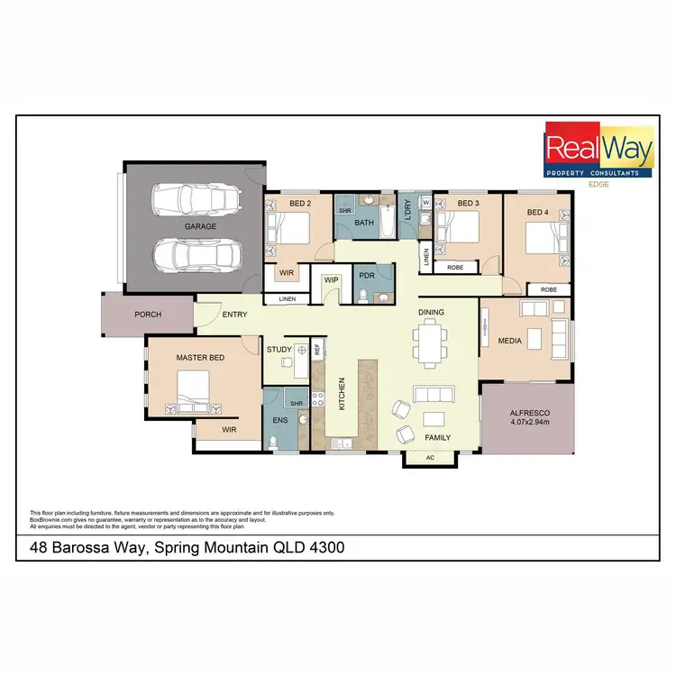 Floorplan of Homely house listing, 48 Barossa Way, Spring Mountain QLD 4300