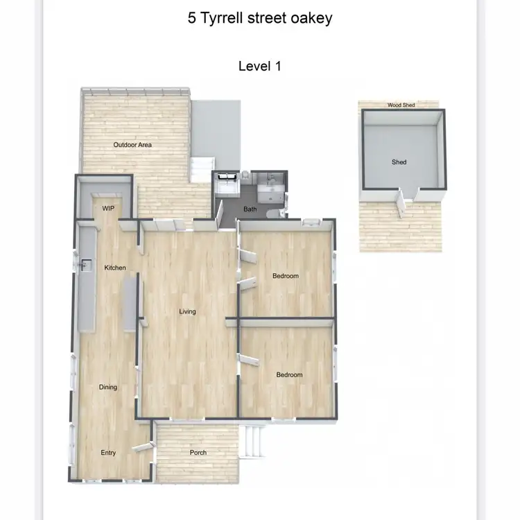 Floorplan of Homely house listing, 5 Tyrrell Street, Oakey QLD 4401
