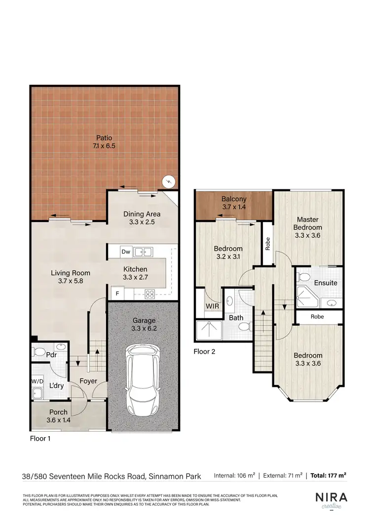 Floorplan of Homely townhouse listing, 38/580 Seventeen Mile Rocks Road, Sinnamon Park QLD 4073