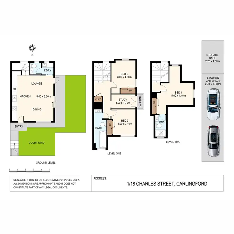 Floorplan of Homely townhouse listing, 1/18 Charles Street, Carlingford NSW 2118