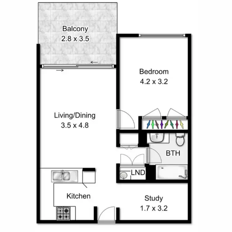 Floorplan of Homely apartment listing, 170 Leichhardt Street, Spring Hill QLD 4000