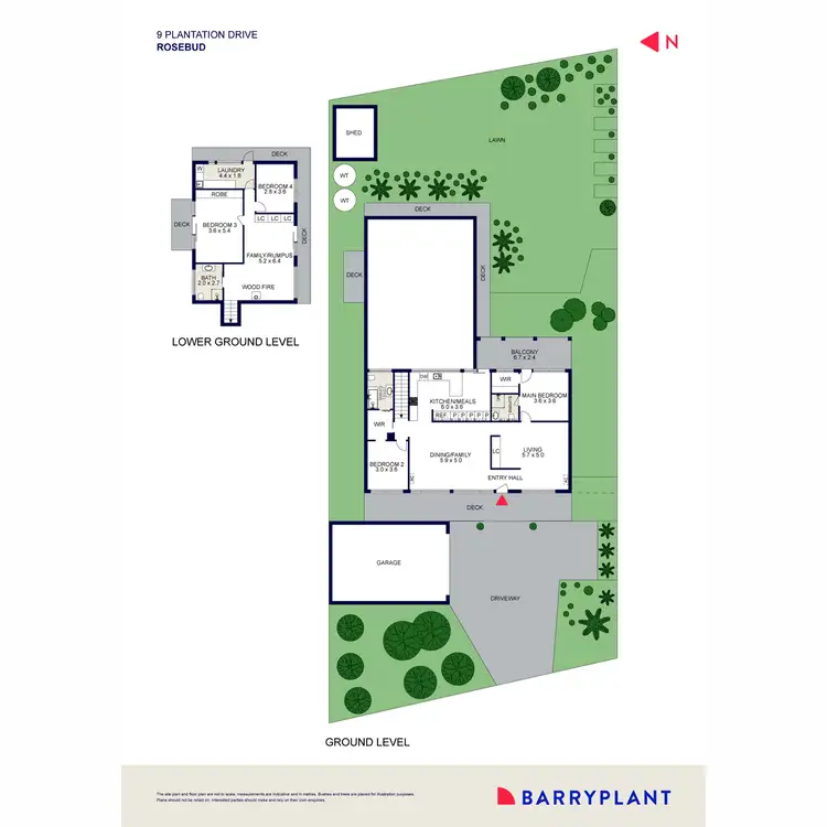 Floorplan of Homely house listing, 9 Plantation Drive, Rosebud VIC 3939