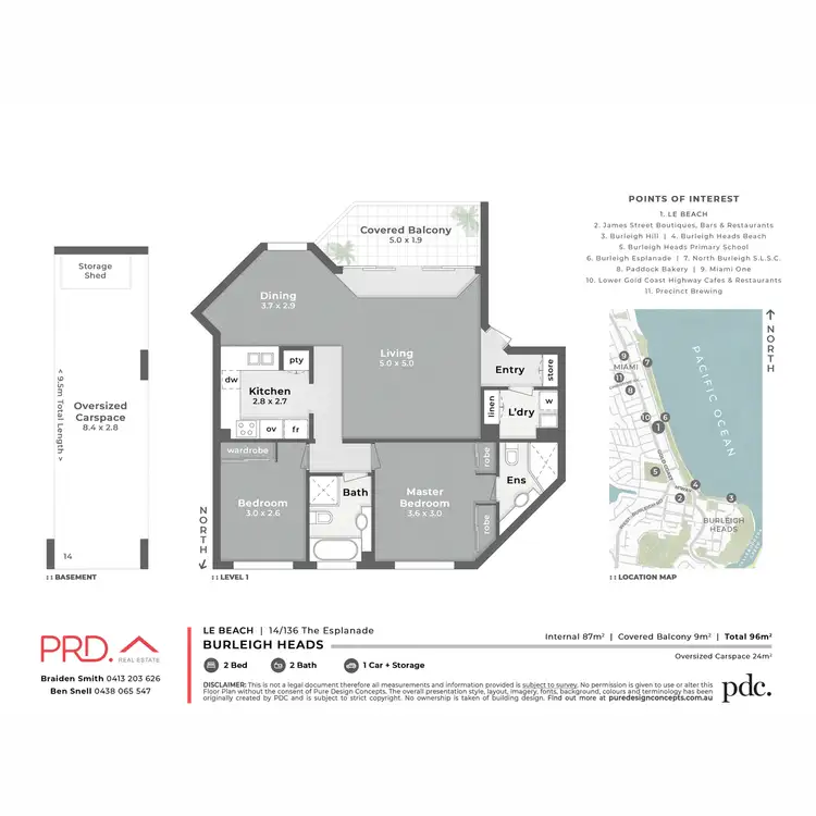 Floorplan of Homely unit listing, 14/136 The Esplanade, Burleigh Heads QLD 4220