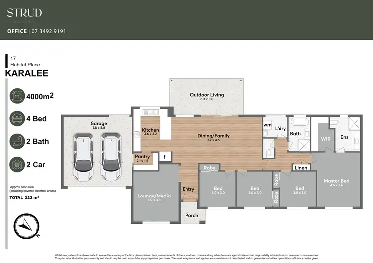 Floorplan of Homely house listing, 17 Habitat Place, Karalee QLD 4306