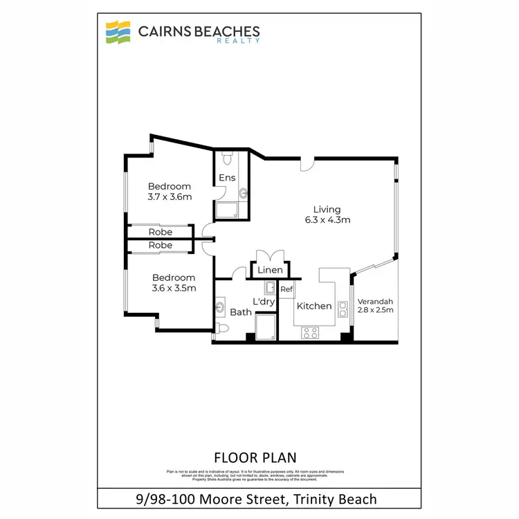 Floorplan of Homely apartment listing, 9/98-100 Moore Street, Trinity Beach QLD 4879