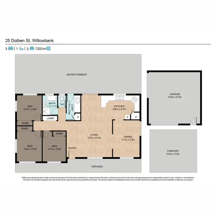 Floorplan of Homely house listing, 25 Dolben Street, Willowbank QLD 4306