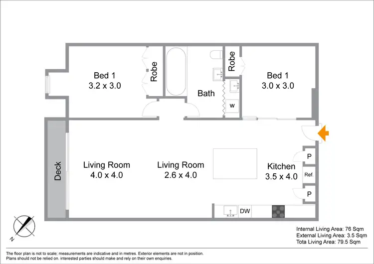 Floorplan of Homely apartment listing, 217/38 Skyring Terrace, Teneriffe QLD 4005