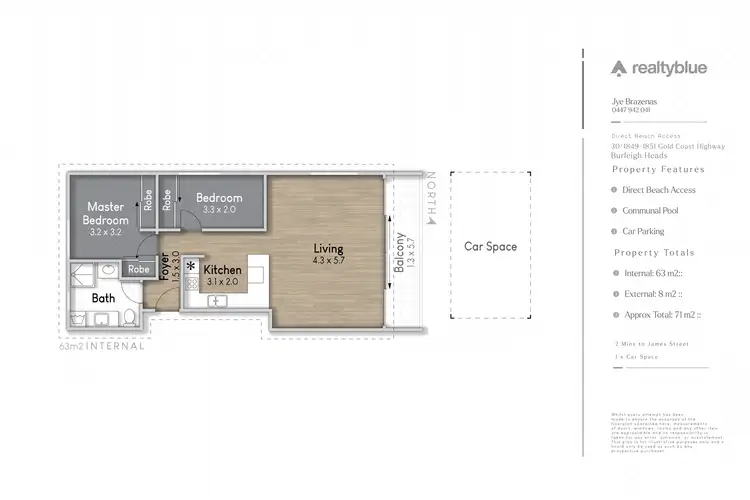 Floorplan of Homely unit listing, 30/1849 - 1851 Gold Coast Highway, Burleigh Heads QLD 4220