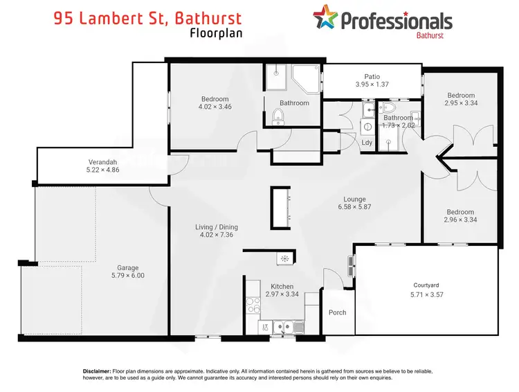 Floorplan of Homely villa listing, 95 Lambert Street, Bathurst NSW 2795