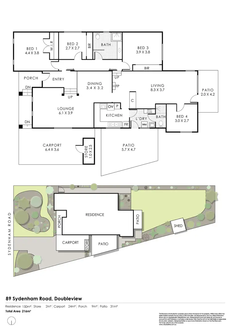 Floorplan of Homely house listing, 89 Sydenham Road, Doubleview WA 6018