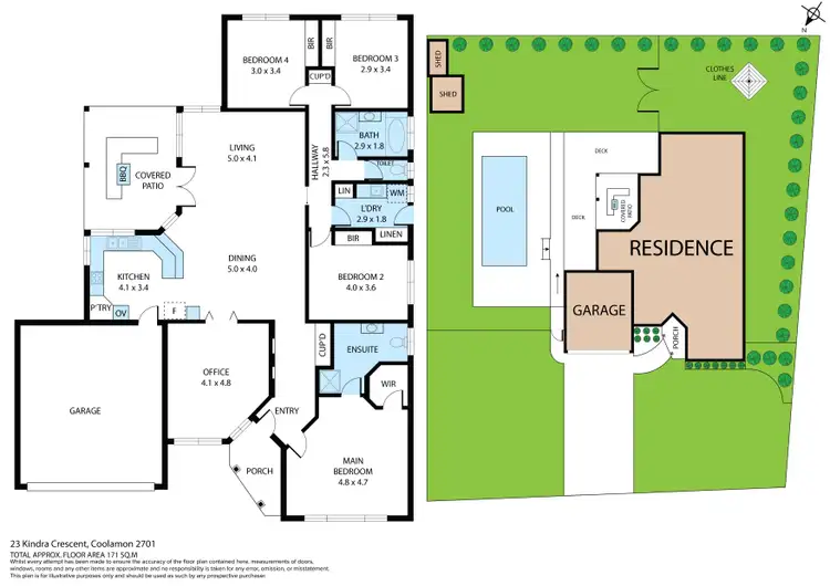 Floorplan of Homely house listing, 23 Kindra Crescent, Coolamon NSW 2701